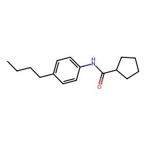 N-(4-butylphenyl)cyclopentanecarboxamide structure