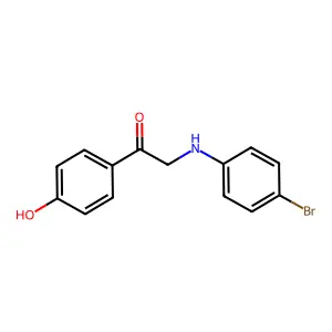 2-(4-Bromoanilino)-1-(4-hydroxyphenyl)ethanone structure