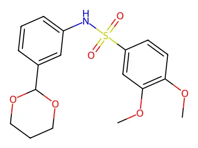 N-(3-(1,3-Dioxan-2-yl)phenyl)-3,4-dimethoxybenzenesulfonamide structure