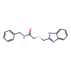 2-(1H-benzimidazol-2-ylmethylsulfanyl)-N-benzylacetamide structure
