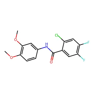 2-chloro-N-(3,4-dimethoxyphenyl)-4,5-difluorobenzamide structure