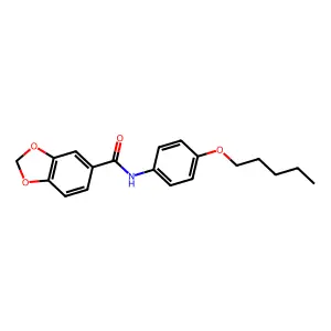 N-(4-pentoxyphenyl)-1,3-benzodioxole-5-carboxamide structure