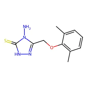 4-amino-5-[(2,6-dimethylphenoxy)methyl]-4H-1,2,4-triazole-3-thiol structure