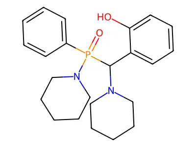 2-{[Phenyl(piperidin-1-yl)phosphoryl](piperidin-1-yl)methyl}phenol structure