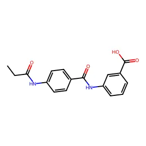 3-({[4-(Propanoylamino)phenyl]carbonyl}amino)benzoic acid structure