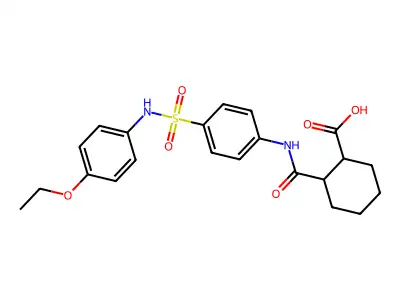 2-[[4-[(4-Ethoxyphenyl)sulfamoyl]phenyl]carbamoyl]cyclohexane-1-carboxylic acid structure