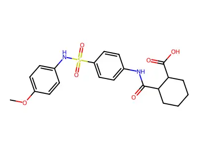 2-[[4-[(4-Methoxyphenyl)sulfamoyl]phenyl]carbamoyl]cyclohexane-1-carboxylic acid structure
