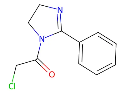 1H-Imidazole, 1-(chloroacetyl)-4,5-dihydro-2-phenyl-(9CI) structure