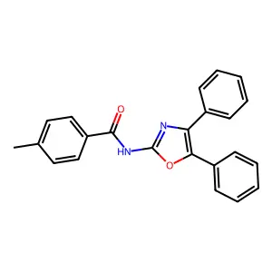 N-(4,5-diphenyl-1,3-oxazol-2-yl)-4-methylbenzamide structure