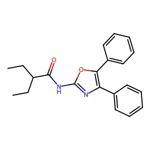 N-(4,5-diphenyl-1,3-oxazol-2-yl)-2-ethylbutanamide structure