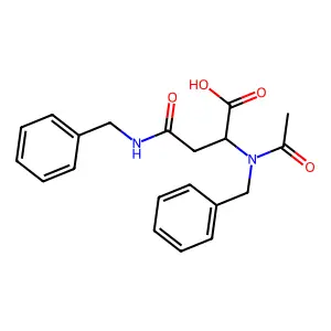 N~2~-Acetyl-N,N~2~-dibenzylasparagine structure