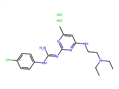 C18H26ClN7.2ClH structure