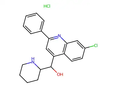 (7-Chloro-2-phenyl-4-quinolyl)-(2-piperidyl)methanol structure