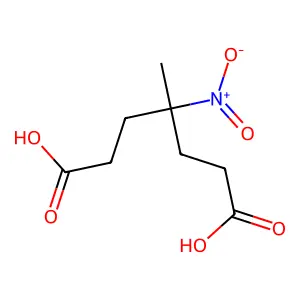 4-(Hydroxy(oxido)amino)-4-methylheptanedioic acid structure
