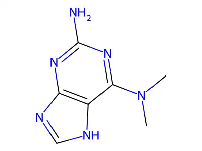 2-N,2-N-dimethyl-5H-purine-2,6-diamine structure