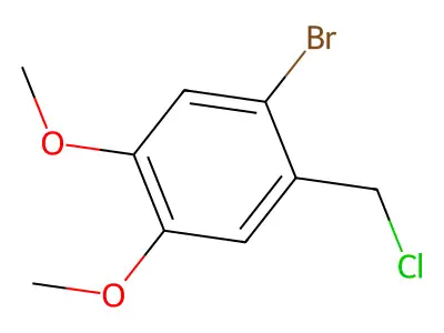 1-Bromo-2-(chloromethyl)-4,5-dimethoxybenzene structure