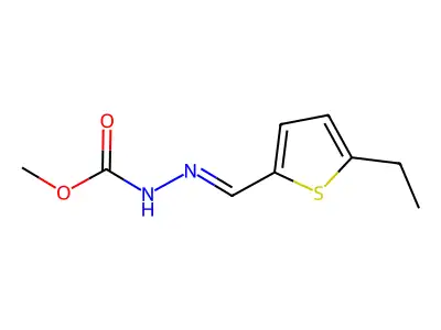 methyl N-[(5-ethylthiophen-2-yl)methylideneamino]carbamate structure