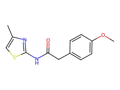 2-(4-methoxyphenyl)-N-(4-methyl-1,3-thiazol-2-yl)acetamide structure