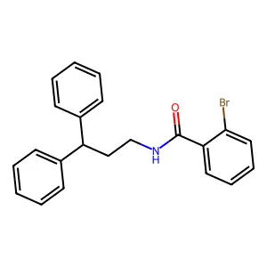 2-bromo-N-(3,3-diphenylpropyl)benzamide structure