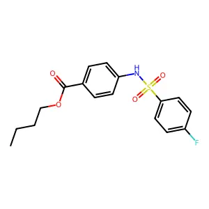 Butyl 4-{[(4-fluorophenyl)sulfonyl]amino}benzoate structure