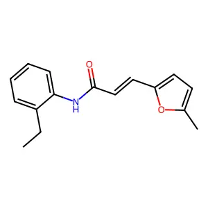(E)-N-(2-ethylphenyl)-3-(5-methylfuran-2-yl)acrylamide structure
