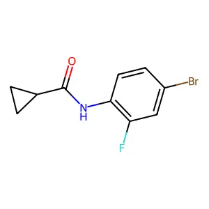 N-(4-bromo-2-fluorophenyl)cyclopropanecarboxamide structure