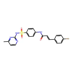(E)-3-(4-bromophenyl)-N-[4-[(4-methylpyrimidin-2-yl)sulfamoyl]phenyl]prop-2-enamide structure