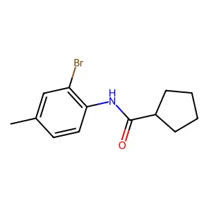 N-(2-bromo-4-methylphenyl)cyclopentanecarboxamide structure