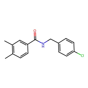 N-[(4-chlorophenyl)methyl]-3,4-dimethylbenzamide structure