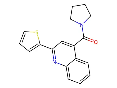 Pyrrolidin-1-yl-(2-thiophen-2-ylquinolin-4-yl)methanone structure
