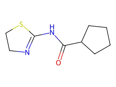 N-(4,5-dihydro-1,3-thiazol-2-yl)cyclopentanecarboxamide structure