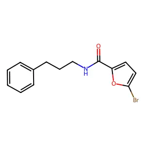 5-bromo-N-(3-phenylpropyl)furan-2-carboxamide structure