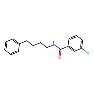 3-chloro-N-(4-phenylbutyl)benzamide structure