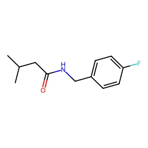N-[(4-fluorophenyl)methyl]-3-methylbutanamide structure