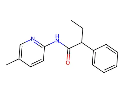 N-(5-methylpyridin-2-yl)-2-phenylbutanamide structure