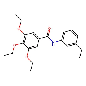 3,4,5-triethoxy-N-(3-ethylphenyl)benzamide structure