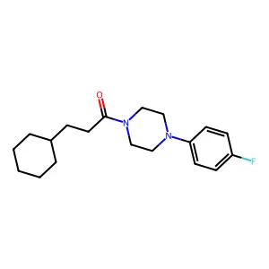 3-Cyclohexyl-1-[4-(4-fluorophenyl)piperazin-1-yl]propan-1-one structure