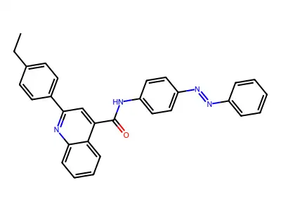 4-Quinolinecarboxamide, 2-(4-ethylphenyl)-N-[4-(2-phenyldiazenyl)phenyl]- structure