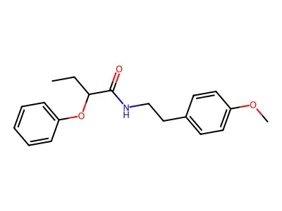 N-[2-(4-methoxyphenyl)ethyl]-2-phenoxybutanamide structure