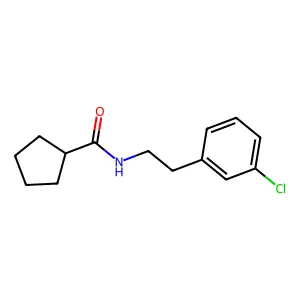 N-[2-(3-chlorophenyl)ethyl]cyclopentanecarboxamide structure