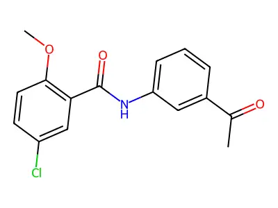 N-(3-acetylphenyl)-5-chloro-2-methoxybenzamide structure