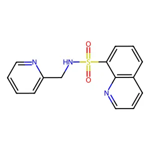 N-(pyridin-2-ylmethyl)quinoline-8-sulfonamide structure