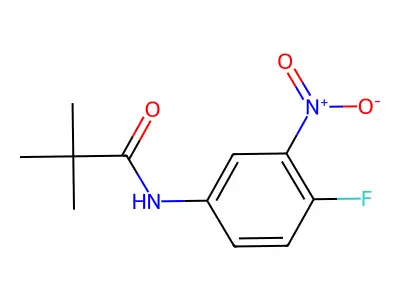 N-(4-fluoro-3-nitrophenyl)-2,2-dimethylpropanamide structure