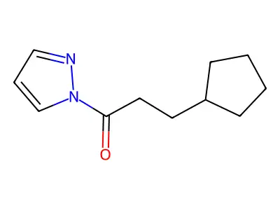 3-Cyclopentyl-1-(1H-pyrazol-1-yl)propan-1-one structure