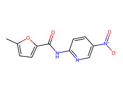 5-methyl-N-(5-nitropyridin-2-yl)furan-2-carboxamide structure