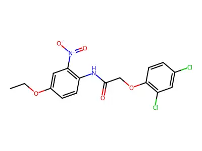 2-(2,4-dichlorophenoxy)-N-(4-ethoxy-2-nitrophenyl)acetamide structure