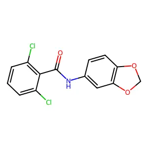 N-(1,3-benzodioxol-5-yl)-2,6-dichlorobenzamide structure