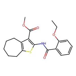 methyl 2-[(2-ethoxybenzoyl)amino]-5,6,7,8-tetrahydro-4H-cyclohepta[b]thiophene-3-carboxylate structure