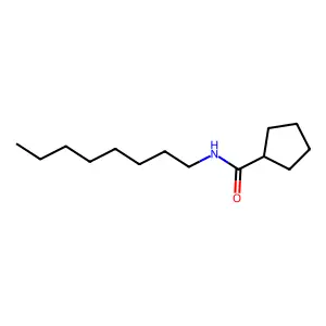 N-octylcyclopentanecarboxamide structure