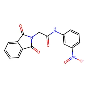 2-(1,3-dioxo-2-isoindolyl)-N-(3-nitrophenyl)acetamide structure